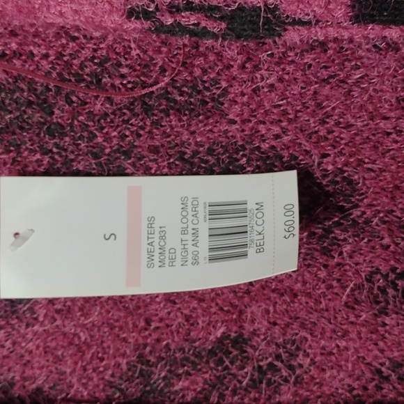 New Directions Pink and Black Cardigan NWT - Picture 4 of 6